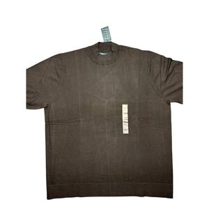 Perry Ellis Mens Black Mock Neck Sweater XXL 4GFG7227RT Viscose Blend NWT